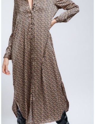 Vestido Camisero Geométrico SMF SMF - Lola Lolica