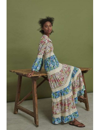 Vestido Largo Patchwork Boho Luna Llena LUNA LLENA - Lola Lolica