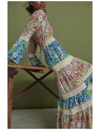 Vestido Largo Patchwork Boho Luna Llena LUNA LLENA - Lola Lolica