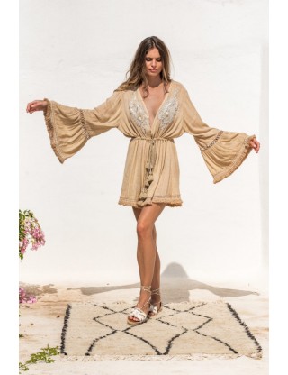 Túnica Beige Boho Piti Cuiti PITI CUITI - Lola Lolica