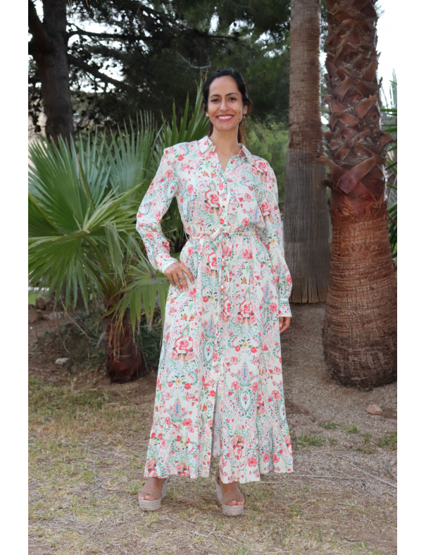 Vestido Camisero Provence Boho LUNA LLENA - Lola Lolica