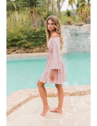 Vestido Aroa Rosa Corto Boho Piti Cuiti PITI CUITI - Lola Lolica