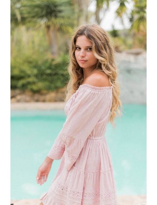 Vestido Aroa Rosa Corto Boho Piti Cuiti PITI CUITI - Lola Lolica